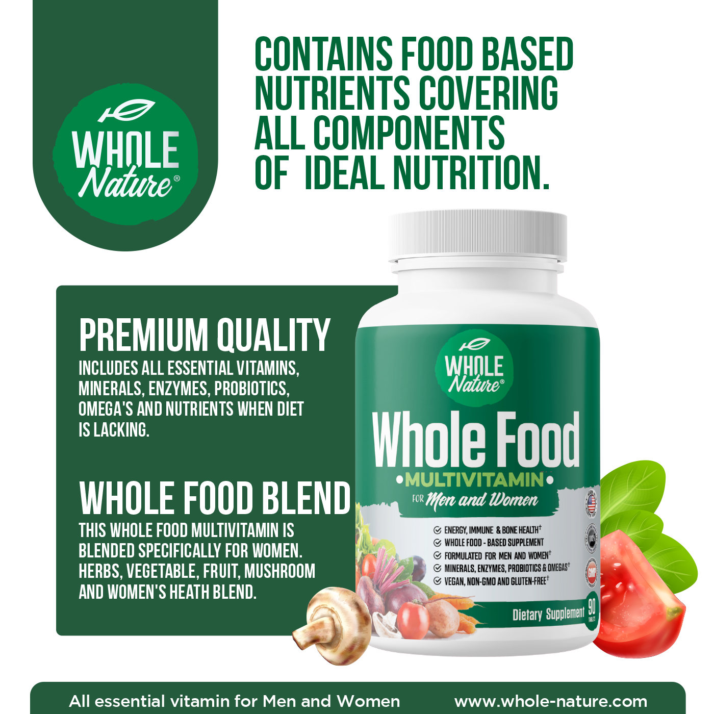 Whole Nature Whole Food Multivitamin For Men & Women-4