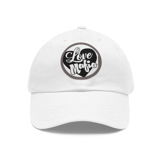 Dad Hat with Leather Patch (Round)