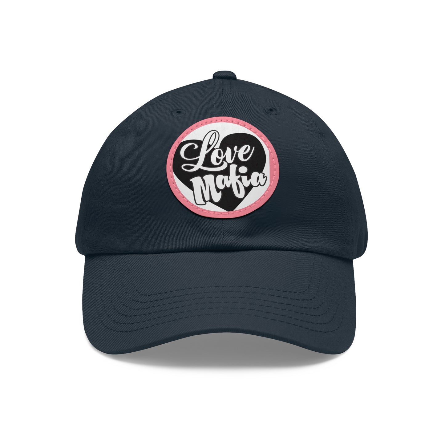 Dad Hat with Leather Patch (Round)