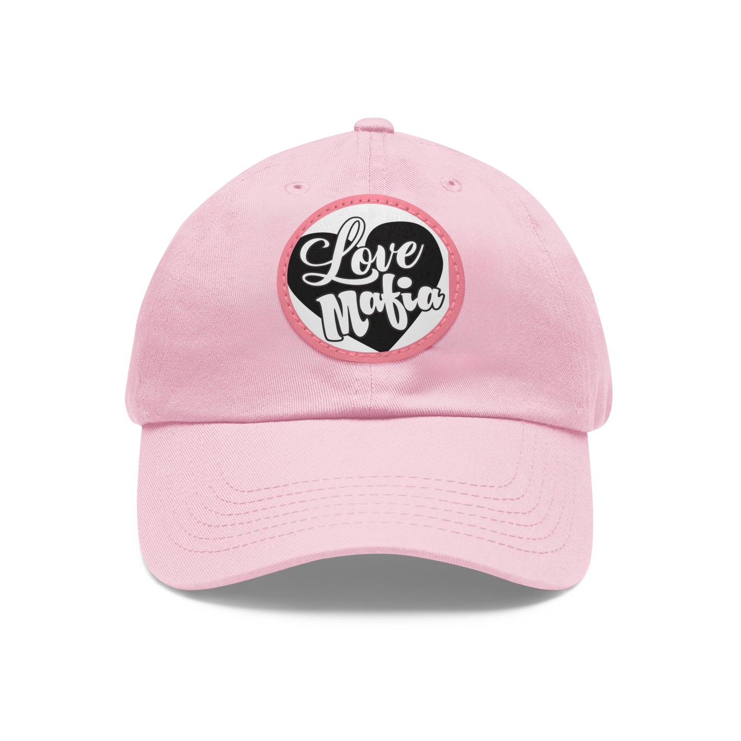 Dad Hat with Leather Patch (Round)