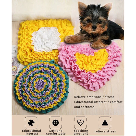 Dog Sniffing Mat Pet Slow Feeding Pad Dog Puzzle Toy Interactive Game Training Foraging Blanket Snack Feeding Mat Pets Supplies