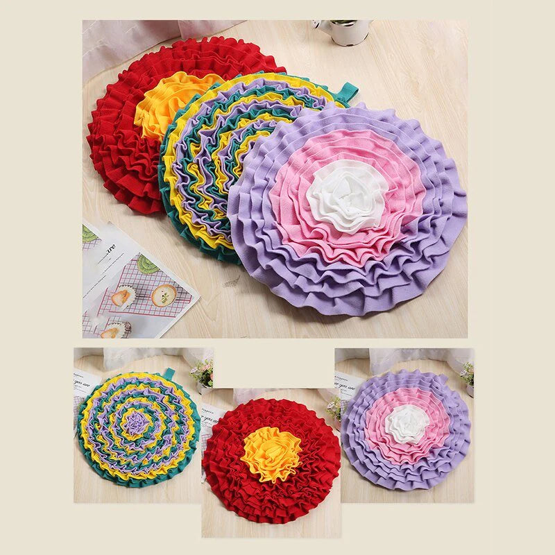Dog Sniffing Mat Pet Slow Feeding Pad Dog Puzzle Toy Interactive Game Training Foraging Blanket Snack Feeding Mat Pets Supplies