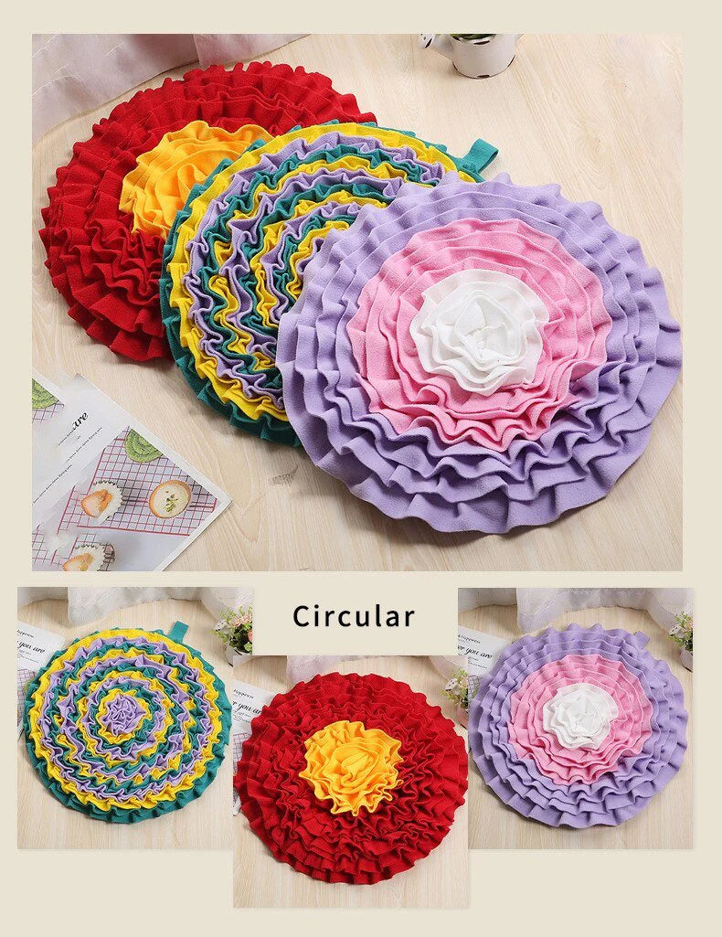 Dog Sniffing Mat Pet Slow Feeding Pad Dog Puzzle Toy Interactive Game Training Foraging Blanket Snack Feeding Mat Pets Supplies