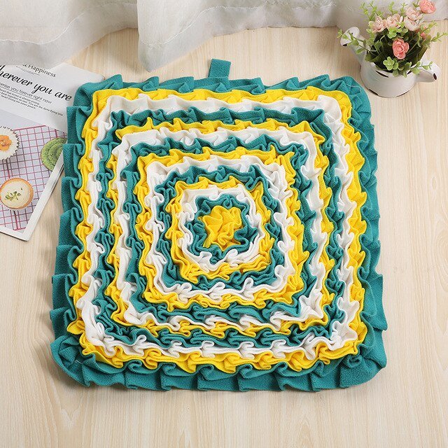 Dog Sniffing Mat Pet Slow Feeding Pad Dog Puzzle Toy Interactive Game Training Foraging Blanket Snack Feeding Mat Pets Supplies