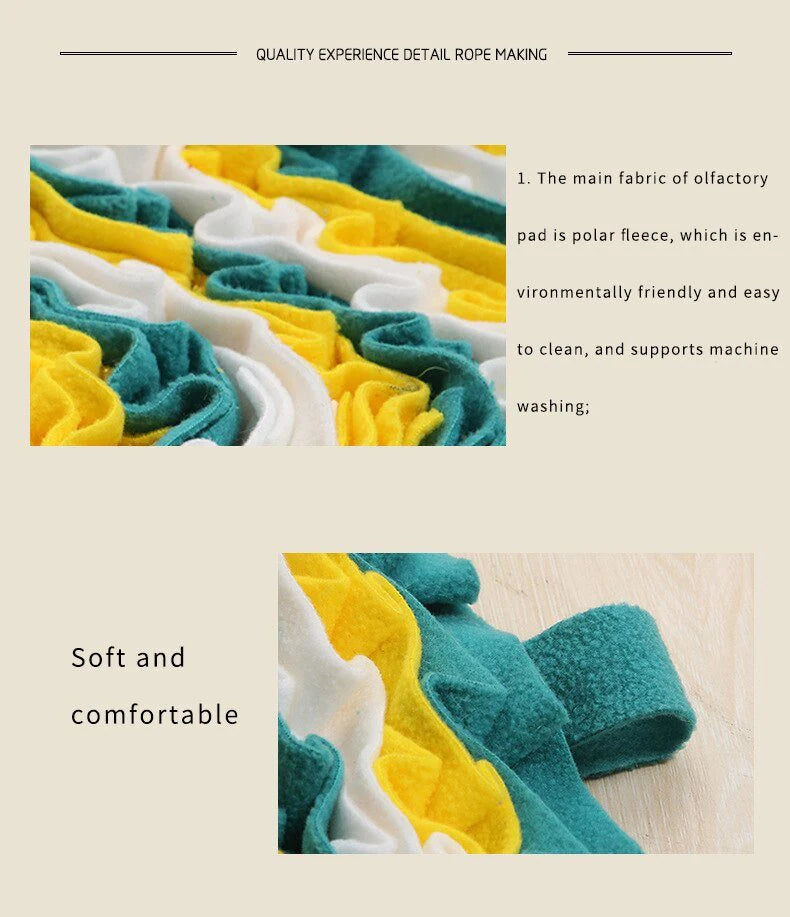 Dog Sniffing Mat Pet Slow Feeding Pad Dog Puzzle Toy Interactive Game Training Foraging Blanket Snack Feeding Mat Pets Supplies